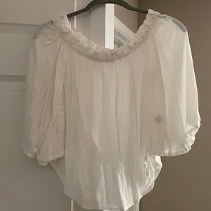 Off shoulder white blouse